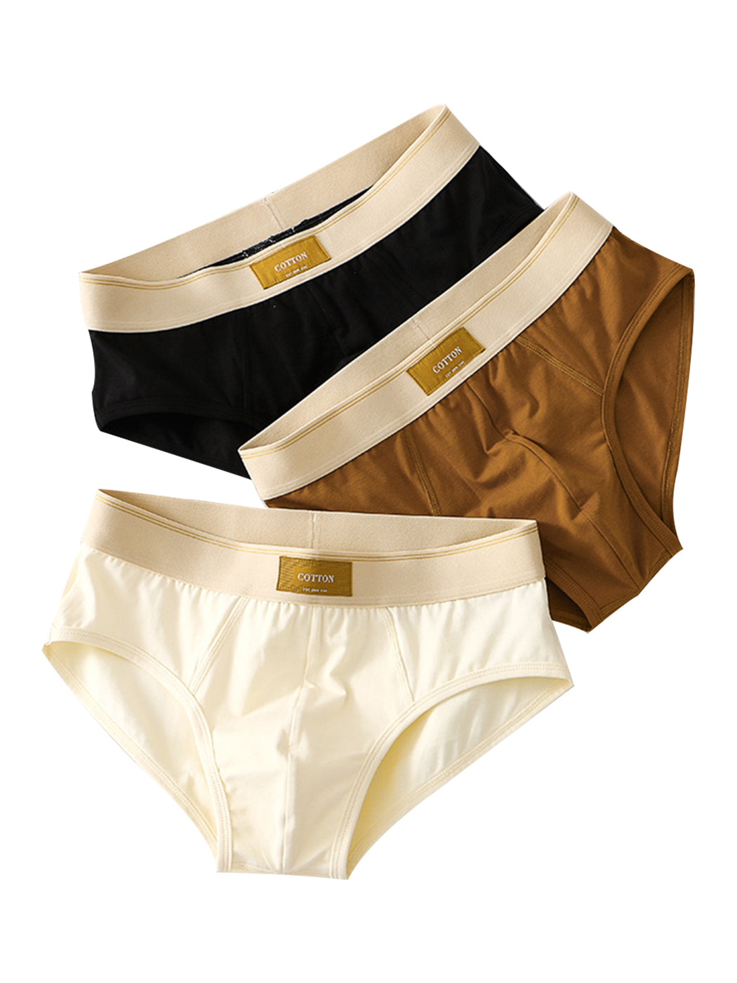 3 Pack Men’ Breathable Stretch-Cotton Briefs