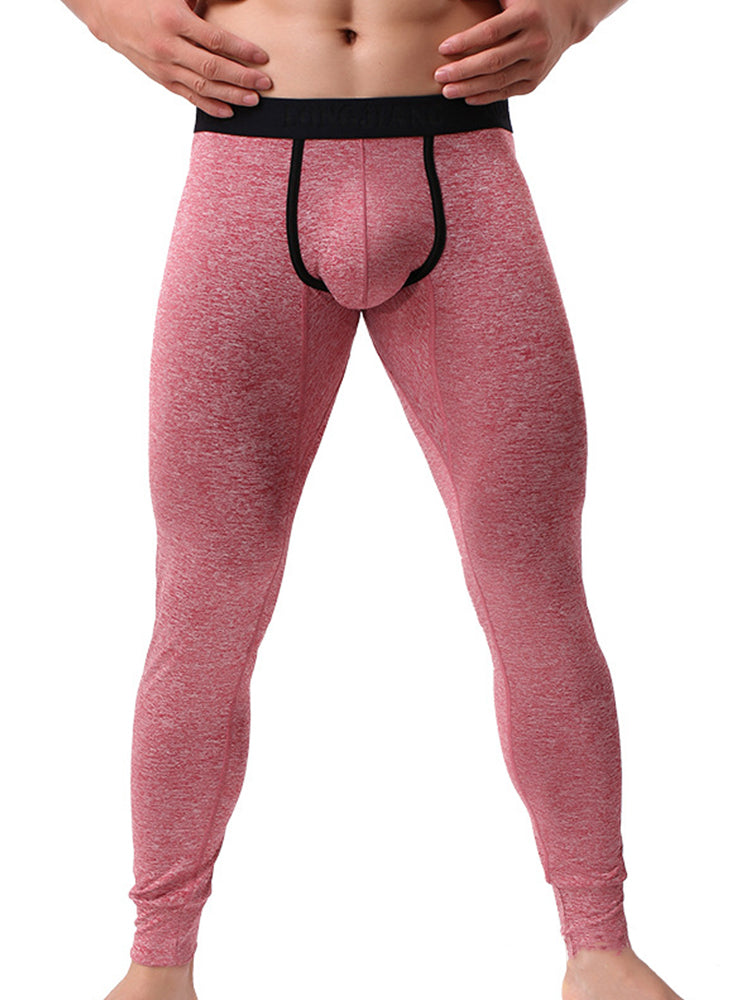 Men's U-Convex Pouch Sexy Base Layer Warm Pants Sleep Pants