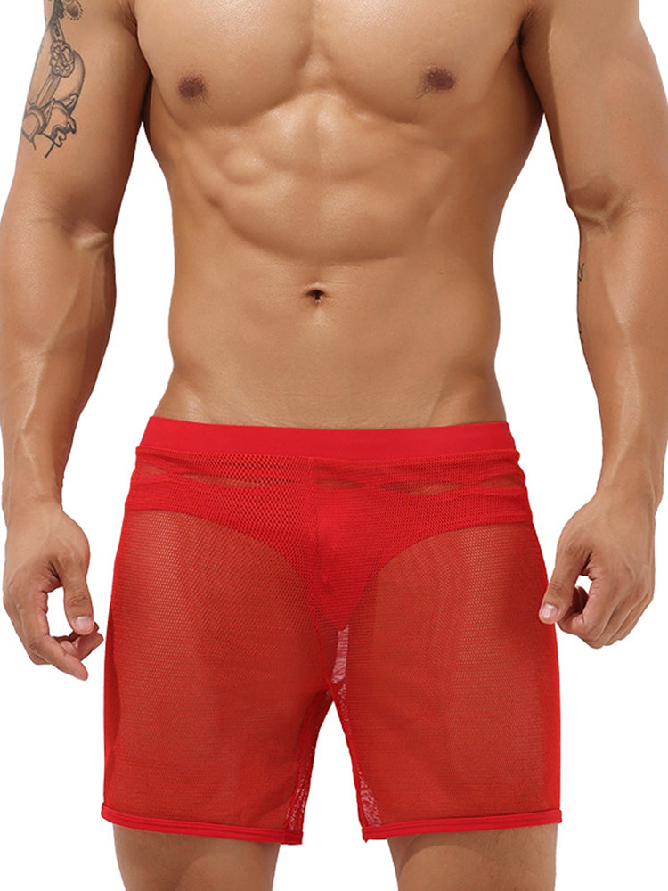 Men’s Sexy See Through Mesh Boxer Shorts