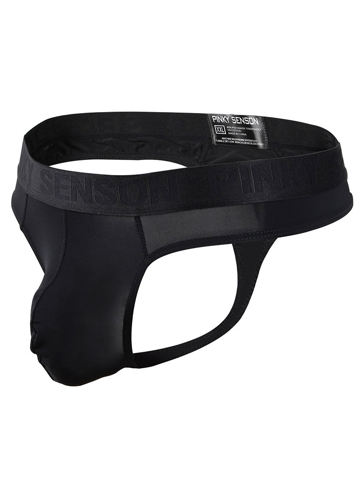 4 Pack Men's Sexy Nylon Low-Rise Comfortable Thong & Strings