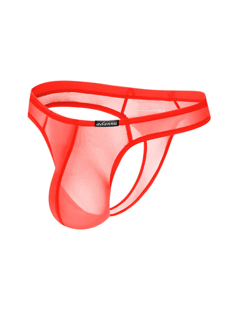 2 Pack Men's Sexy Semi-Transparent Thong