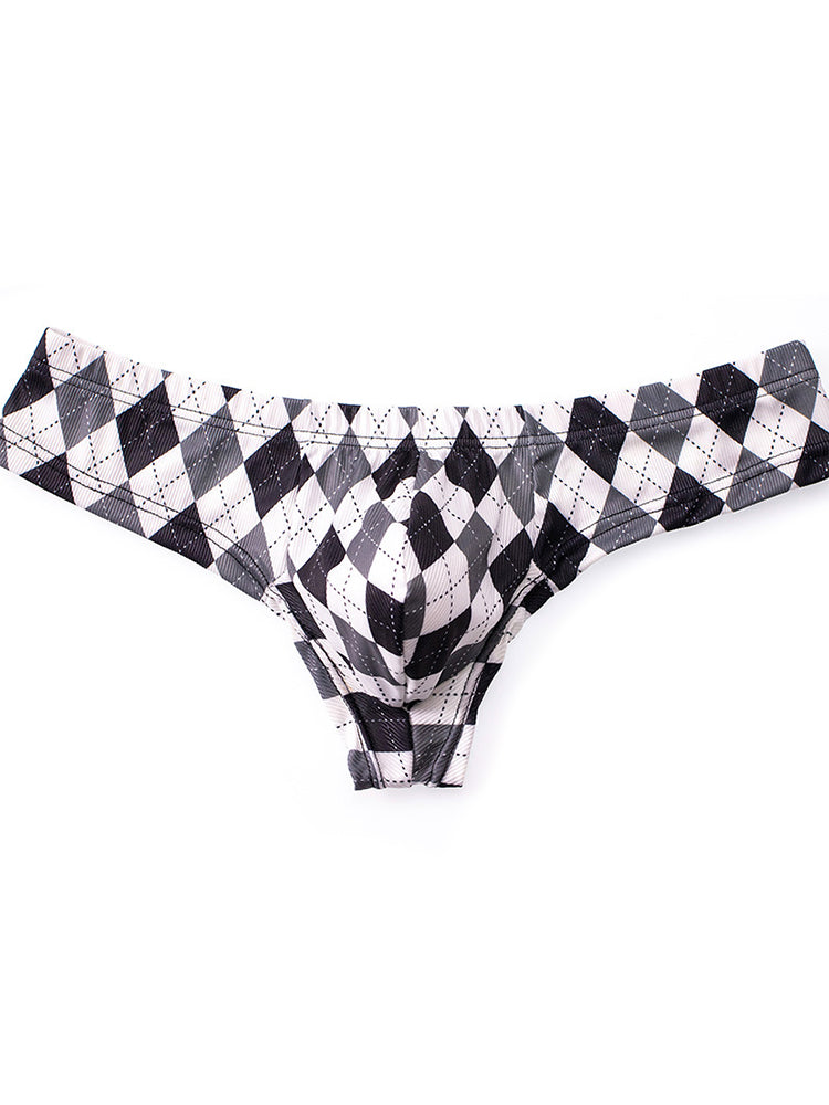 Men’s Low-Rise U-Convex Print Thong