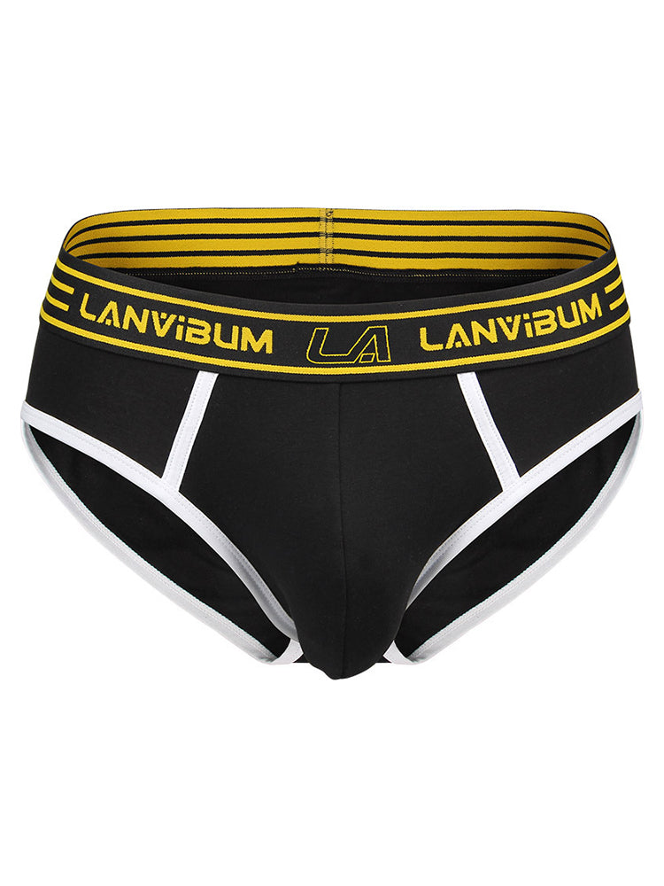 Men’s Spliced Color Pouch Briefs