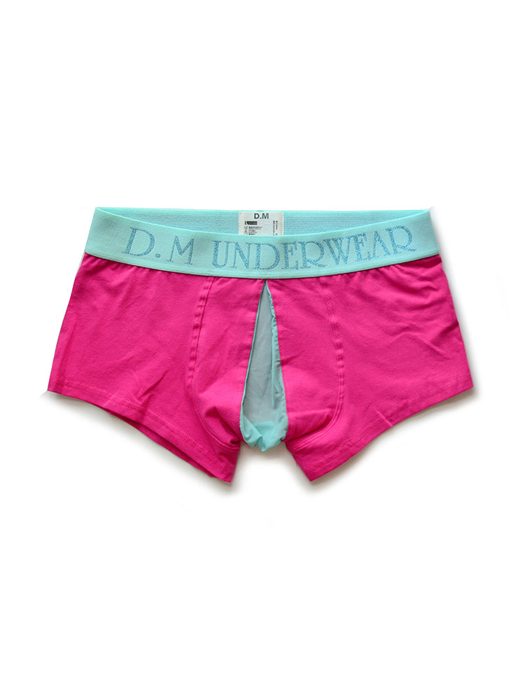 2 Pack Men's Mesh Transparent Open-Cut Cotton Mesh Trunks