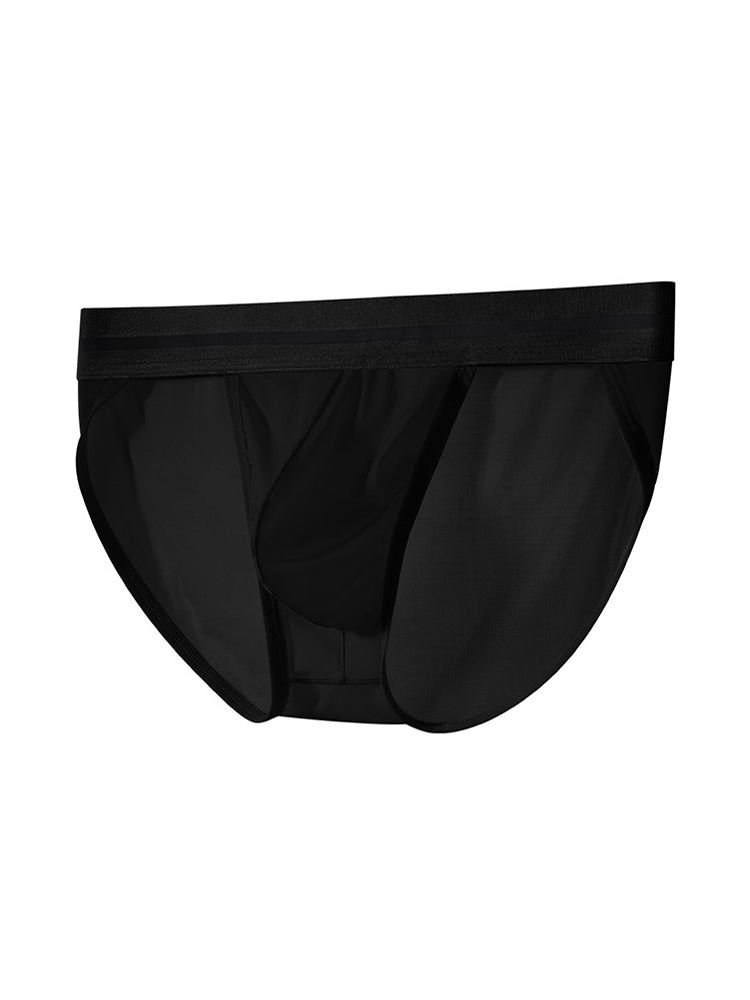 2 Pack Men's Ultra-Soft Ice Silk Quick-Dry Smooth Cooling Briefs