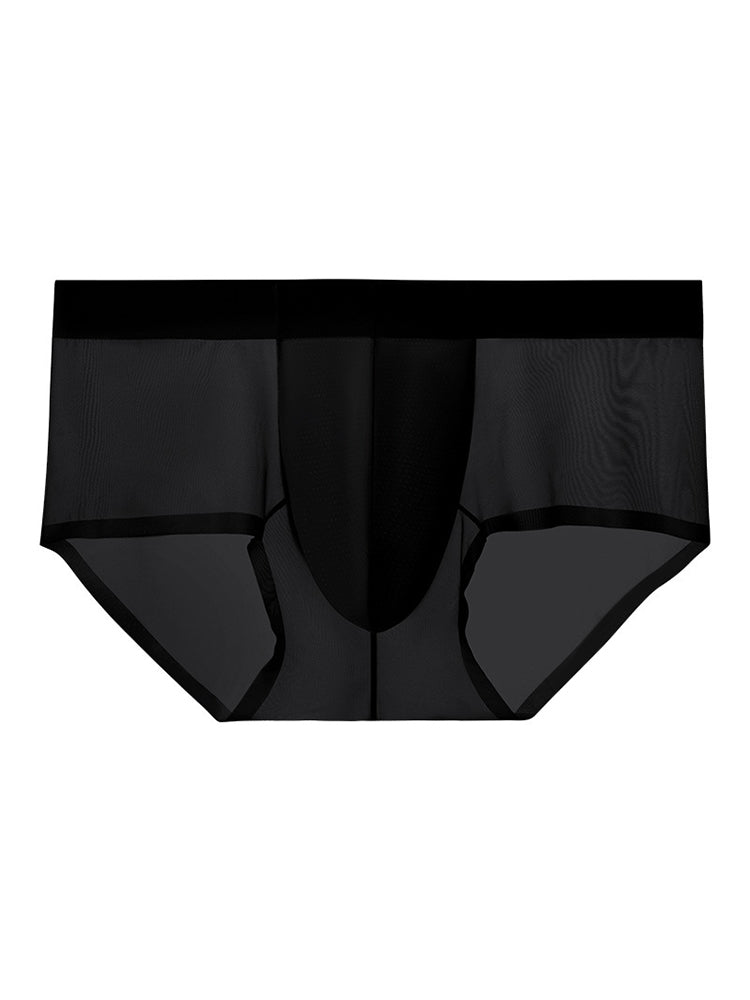 2 Pack Men's Ultra-Thin Breathable Antibacterial Crotch Briefs