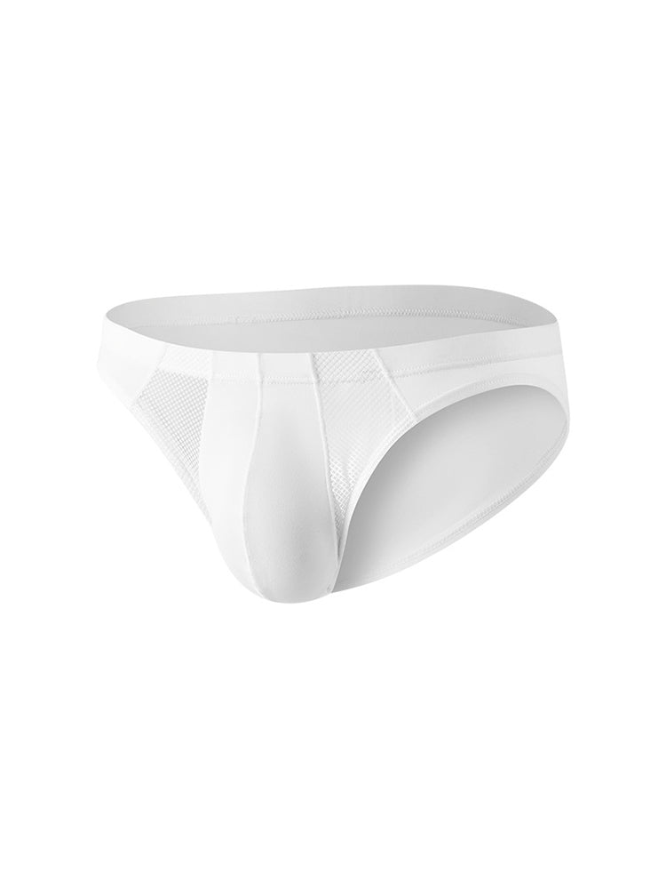 2 Pack Men's Sheer Mesh Low-Rise Sexy Ice Silk Briefs