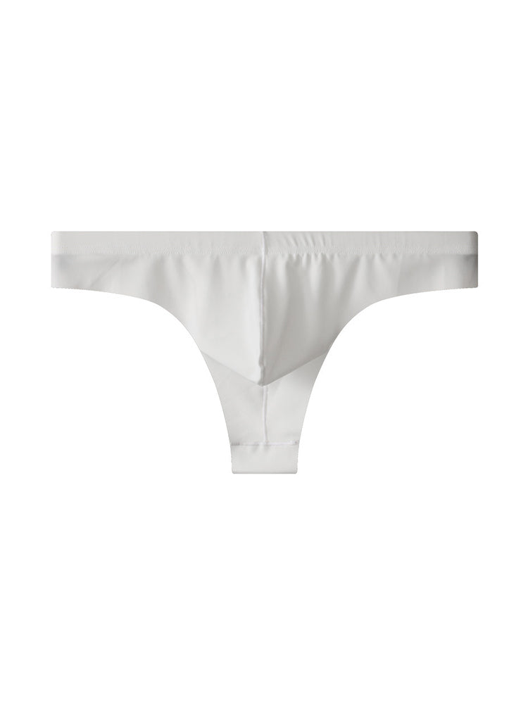 4-Pack Men's Seamless Solid Color Stretch Fit Ice Silk Thong