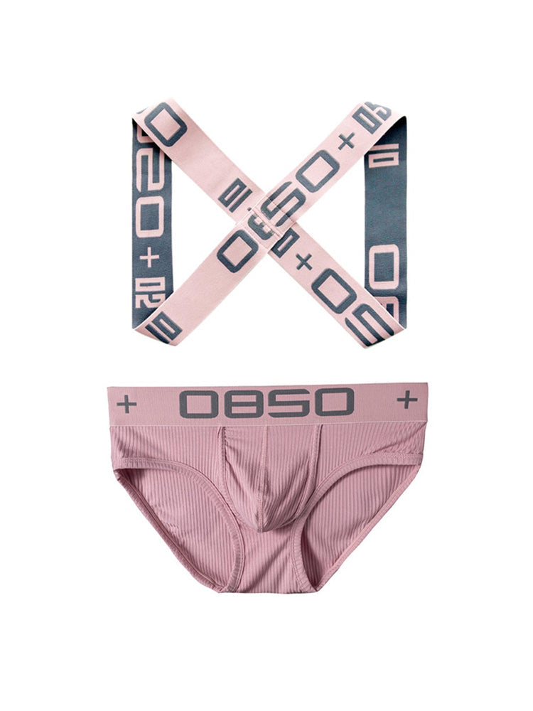 Men's Ultra-Soft Cotton Supportive Fit Activewear Shoulder Strap & Underwear