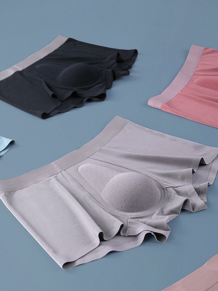 Men's Seamless Trunks with Organic Latex Support Cup