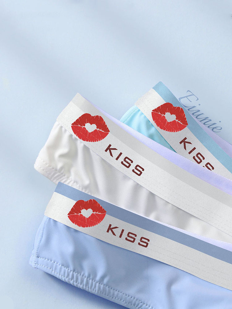 3 Pack Men's Ice Silk Sexy U-Shaped Pouch Kiss Thong