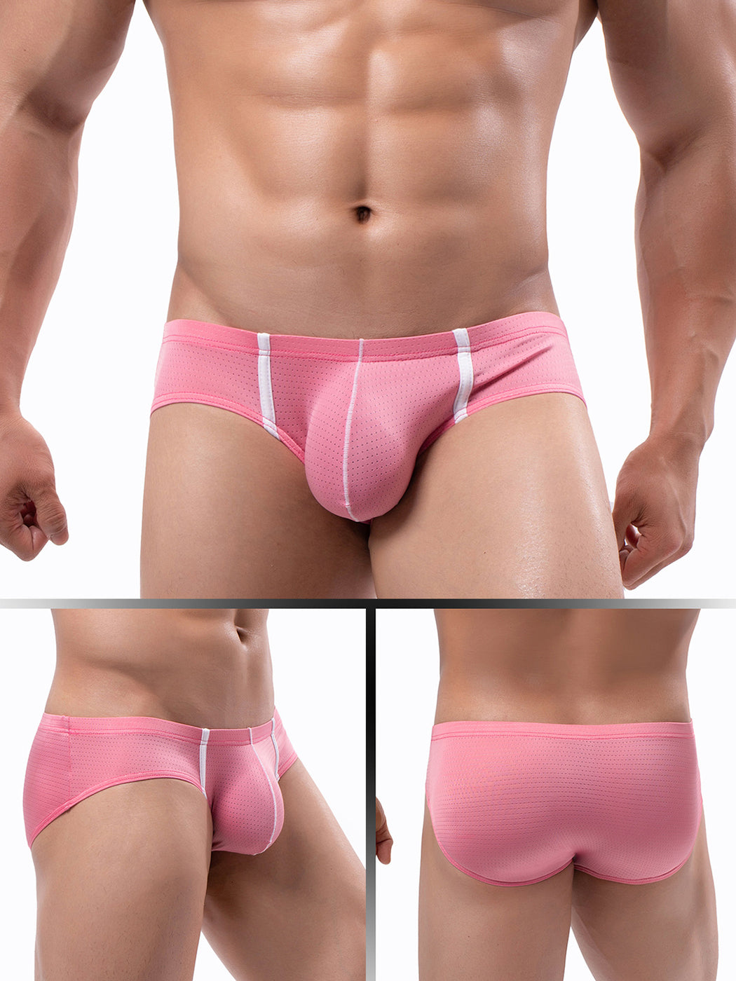 4 Pack Men’s Low-rise Breathable Mesh Briefs