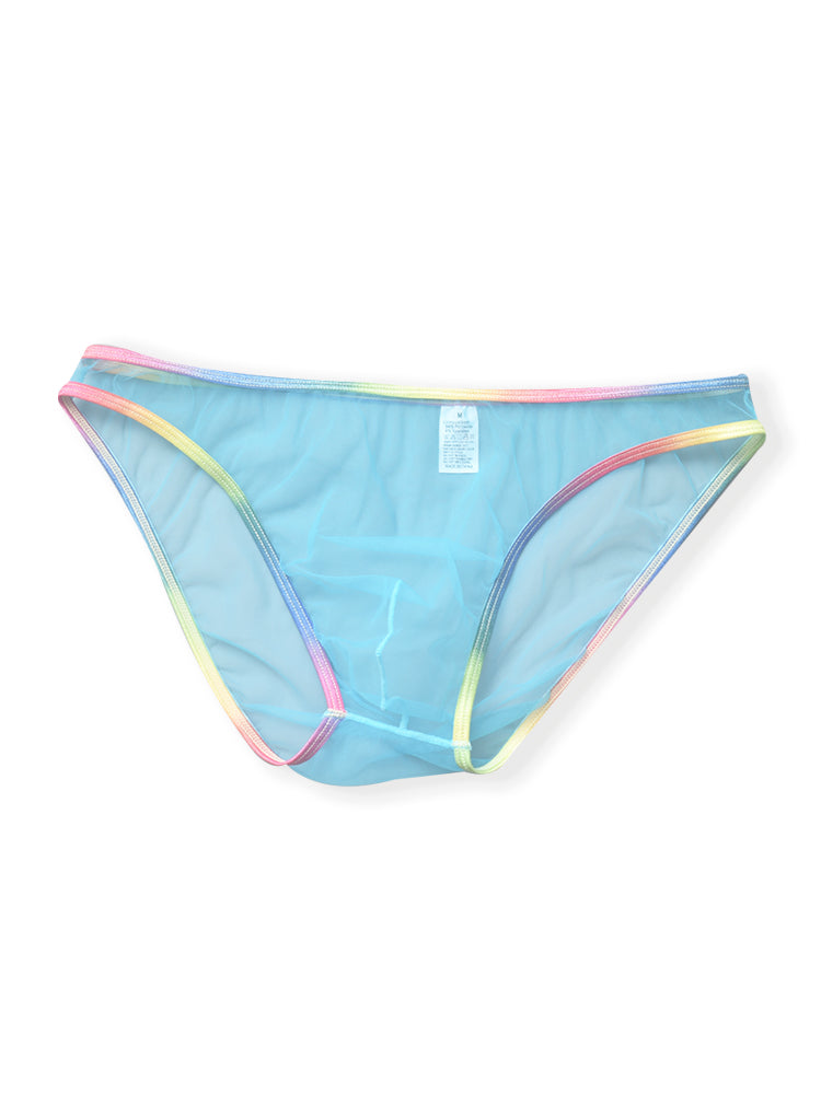 3-pack Men's Ultra-sheer Rainbow-edge Mesh Briefs