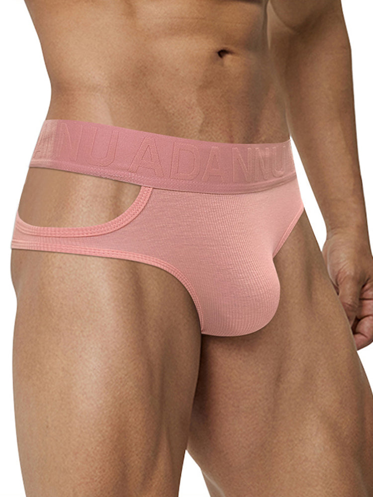 Men’s Ribbed Cutout Stretch Cotton Briefs