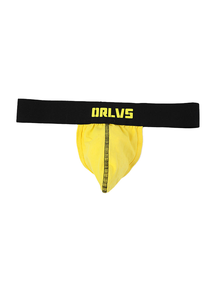 3 Pack Low-Cut Cotton Men's Thong with Enhanced Pouch