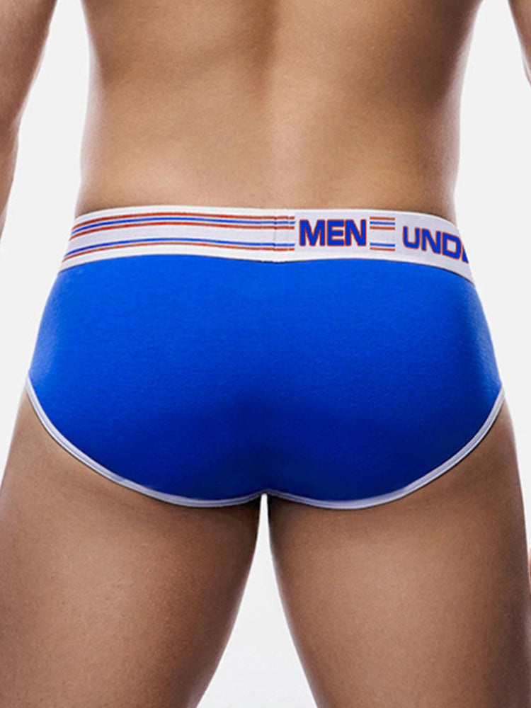 Men's Spliced Color Support Pouch Briefs