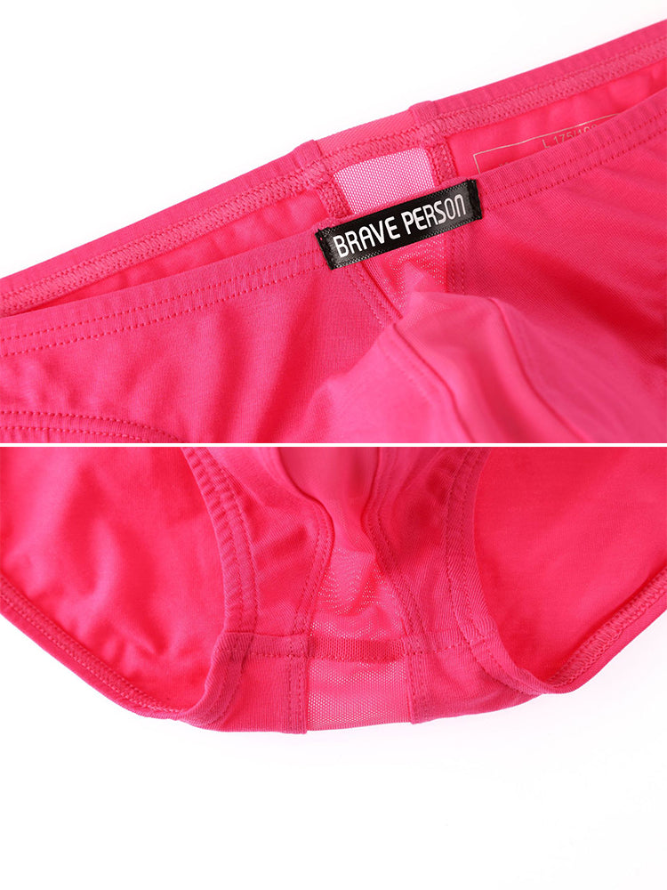 2 Pack Men's Solid Sexy Low-Rise Briefs