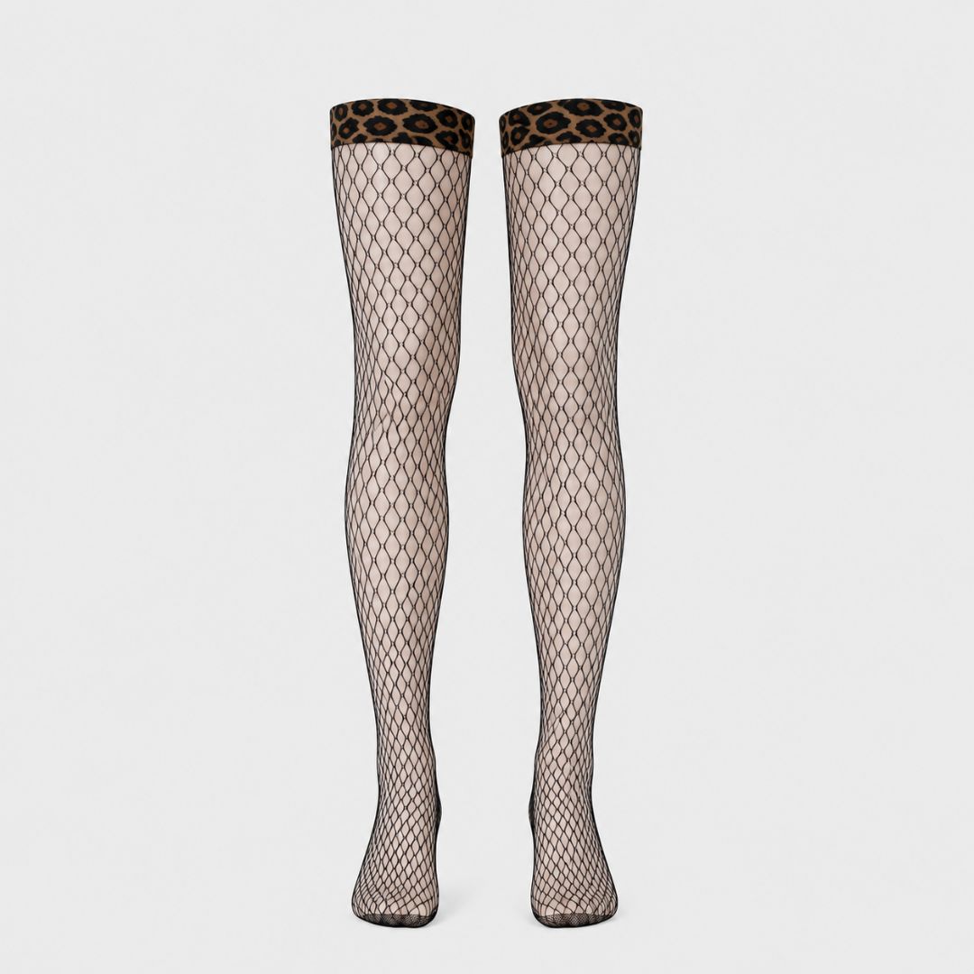 Midnight Mesh Thigh Highs