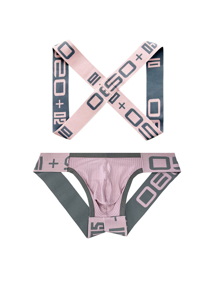 Men's Ultra-Soft Cotton Supportive Fit Activewear Shoulder Strap & Underwear