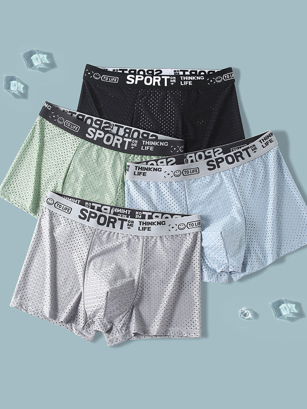 6 Pack Men’s Contour Pouch Mesh Trunks