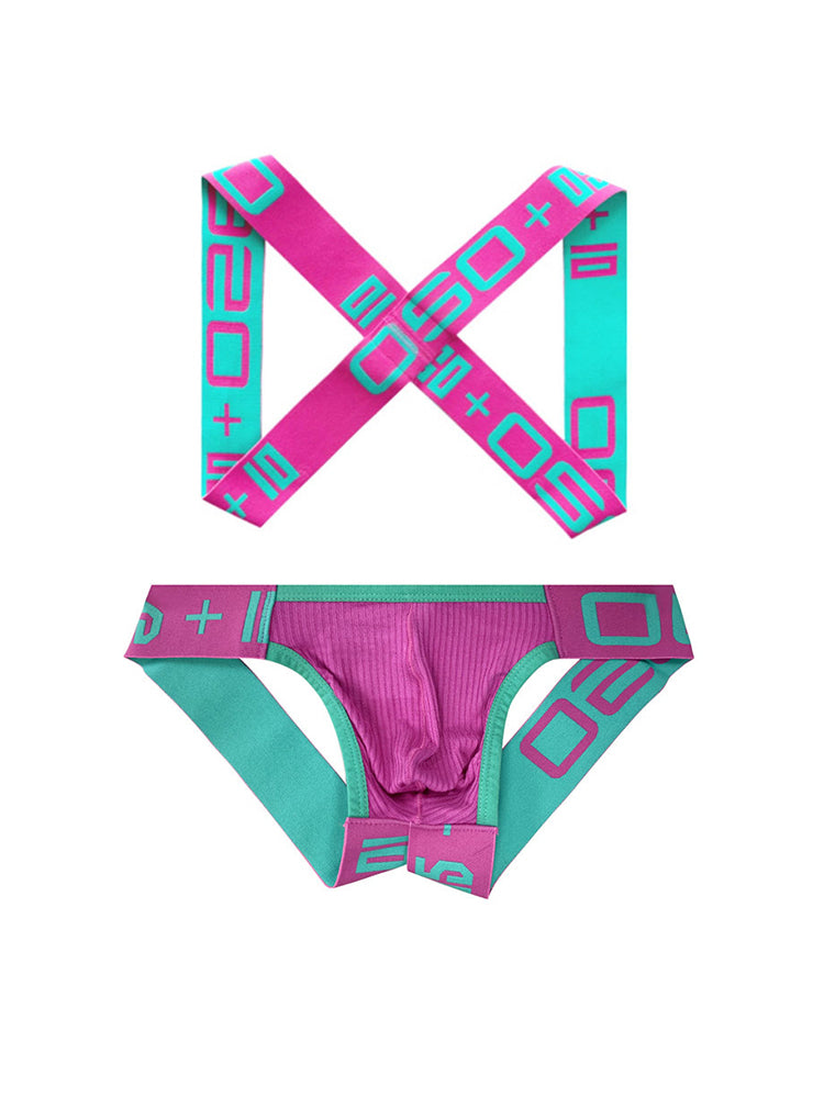 Men's Ultra-Soft Cotton Supportive Fit Activewear Shoulder Strap & Underwear