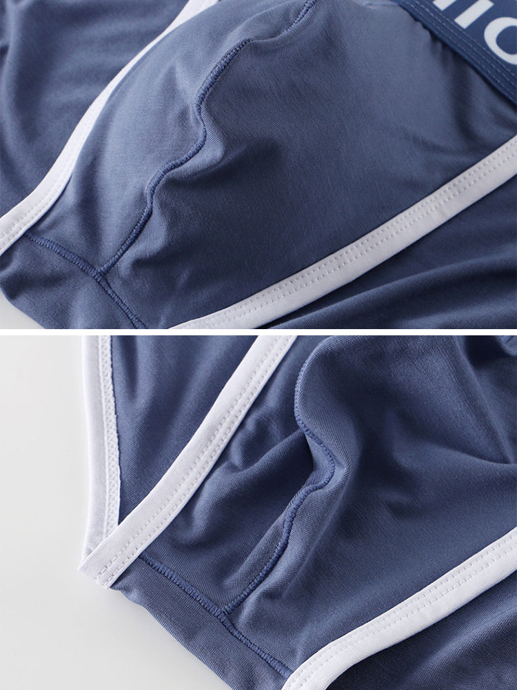 3 Pack Men's High-Cut Sexy Comfortable U-Convex Breathable Briefs