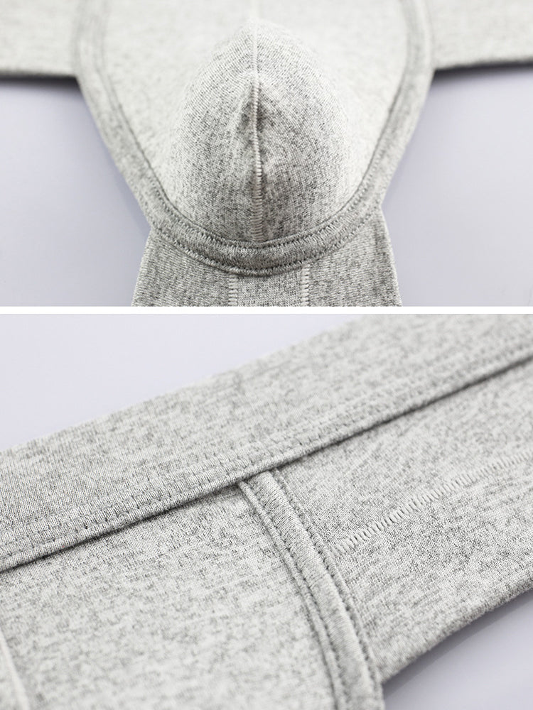 4 Pack Men's Solid Breathable Anti-Pinch Briefs