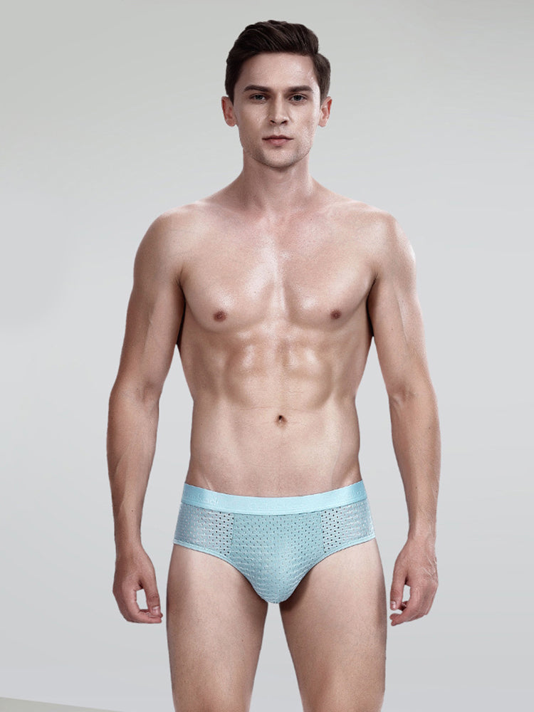 4 Pack Breathable Ice Silk Antibacterial Men's Briefs