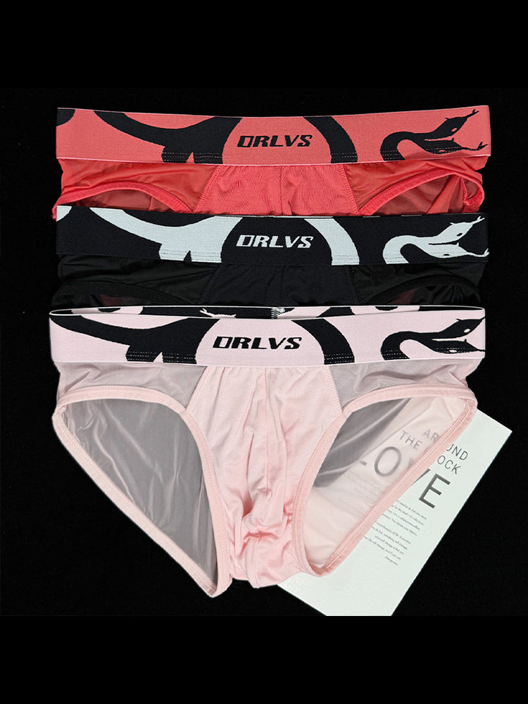 Men's Mesh Sport Briefs with Contoured Pouch & Ventilation