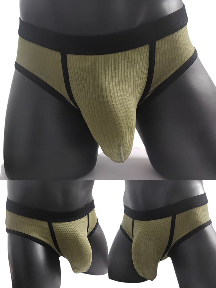 3 Pack Men's Seamless Comfort Large Supportive Pouch Sexy Low-Rise Briefs