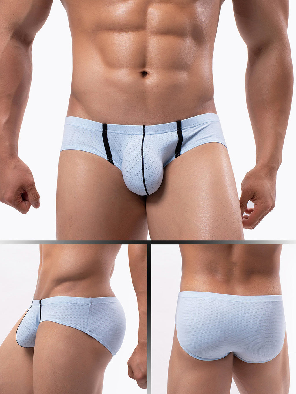 4 Pack Men’s Low-rise Breathable Mesh Briefs