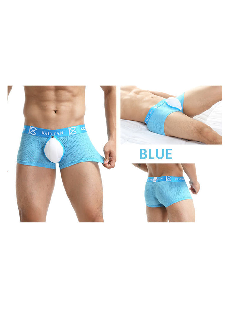 2-pack Men's Sexy Detachable Curled Cup Snap Hip Boxer Briefs