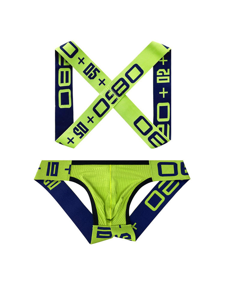 Men's Ultra-Soft Cotton Supportive Fit Activewear Shoulder Strap & Underwear