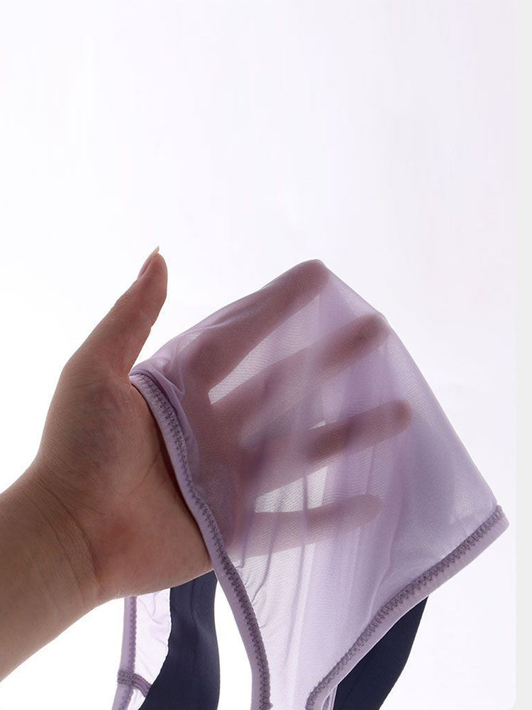 Men's Ultra Thin Ice Silk See-through Briefs