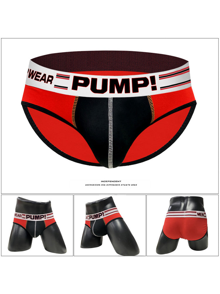 Men's Spliced Color Support Pouch Briefs