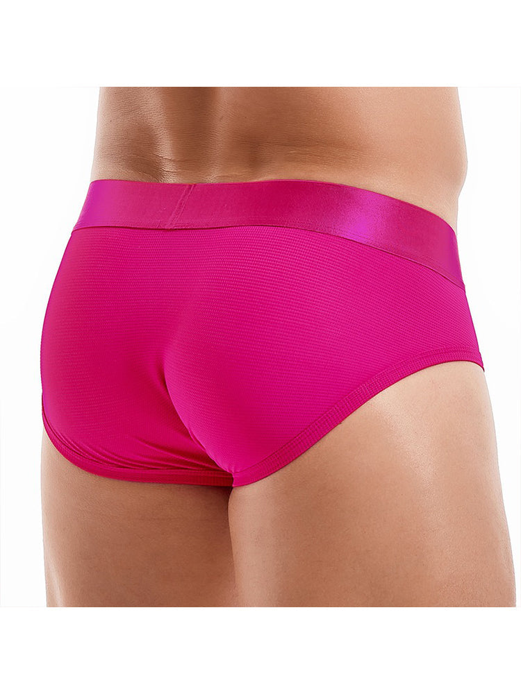 Men's Solid Color Mesh Breathable Sports Fitness Briefs