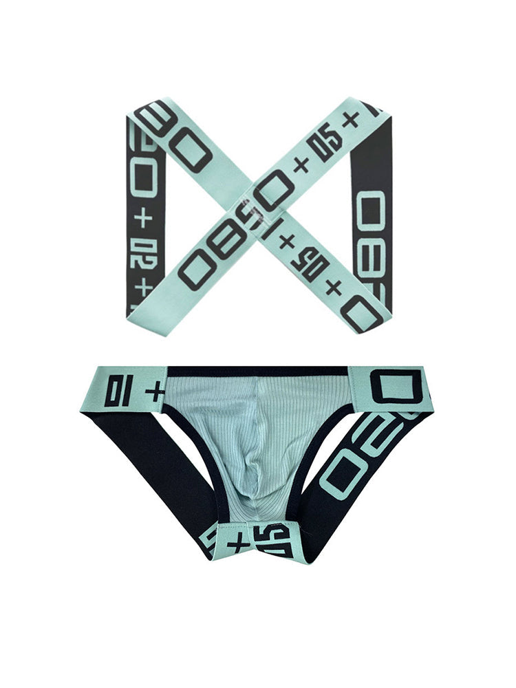 Men's Ultra-Soft Cotton Supportive Fit Activewear Shoulder Strap & Underwear