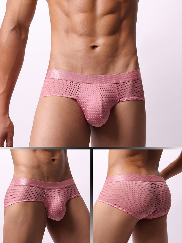3 Pack Men's Quick-Dry Mesh Low-Rise Briefs