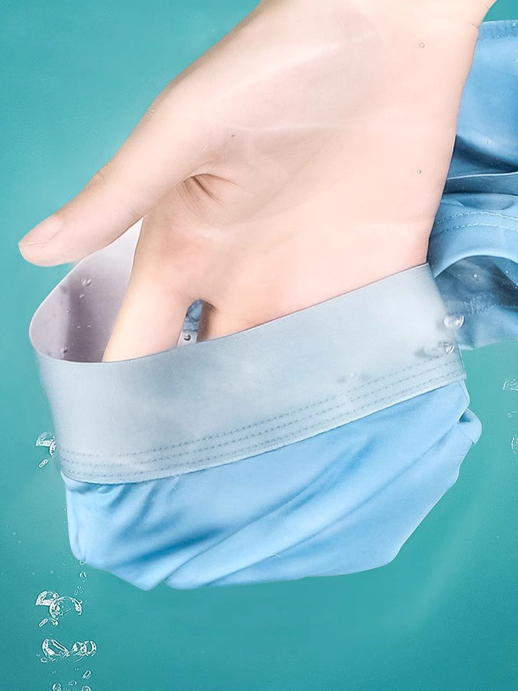 3 Pack Men's Ultra-thin Ice Silk Seamless Solid Trunks