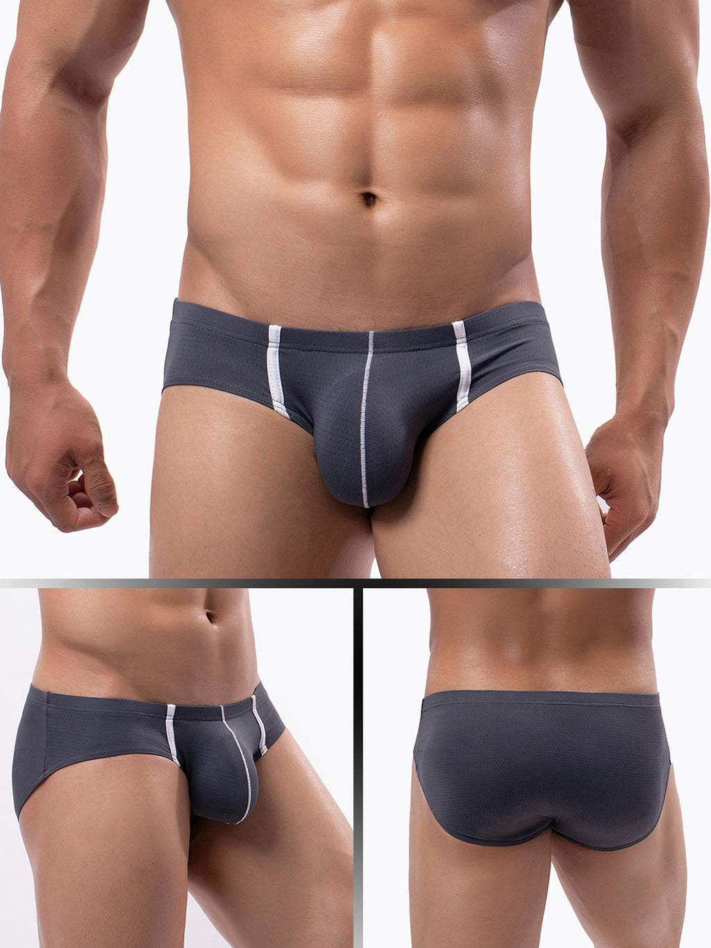 4 Pack Men’s Low-rise Breathable Mesh Briefs
