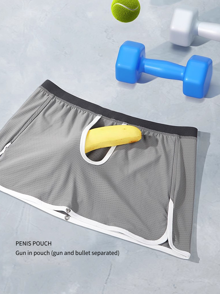 Men's  Button Casual U-Shaped Roman Skirt Dual-Purpose Arrow Pants Underwear