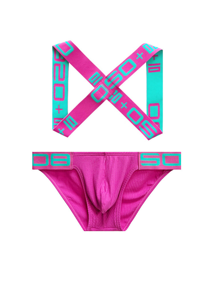 Men's Ultra-Soft Cotton Supportive Fit Activewear Shoulder Strap & Underwear