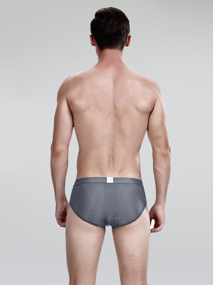 4 Pack Breathable Ice Silk Antibacterial Men's Briefs