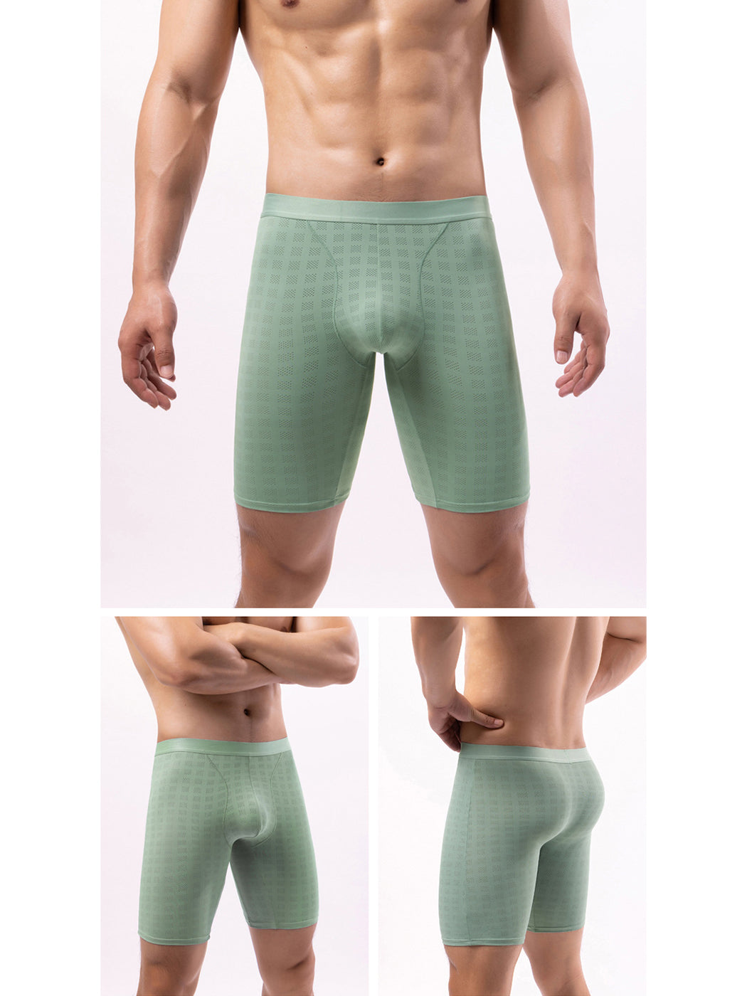 2 Pack Men’s Front Pouch Mesh Boxer Briefs