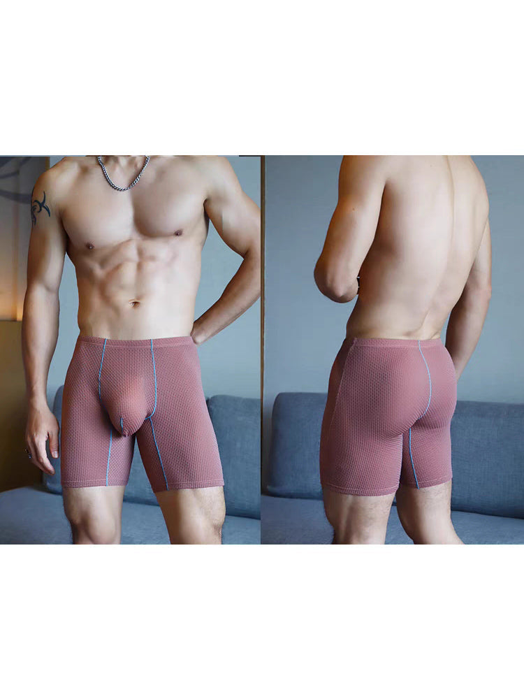 3 Pack Men's Anti-chafing Waffle Boxer Briefs