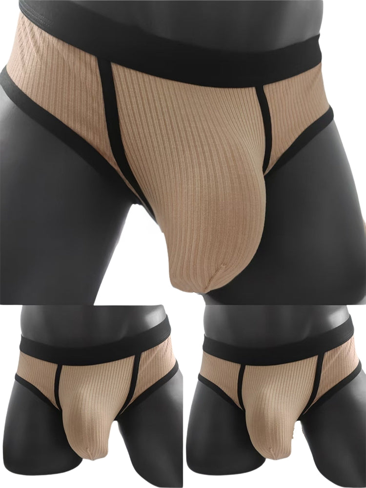 3 Pack Men's Seamless Comfort Large Supportive Pouch Sexy Low-Rise Briefs