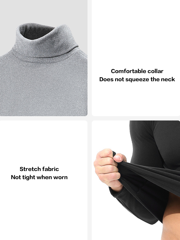 Men's Mid-high Collar Warm Cold-proof Long-sleeved Bottoming Shirt