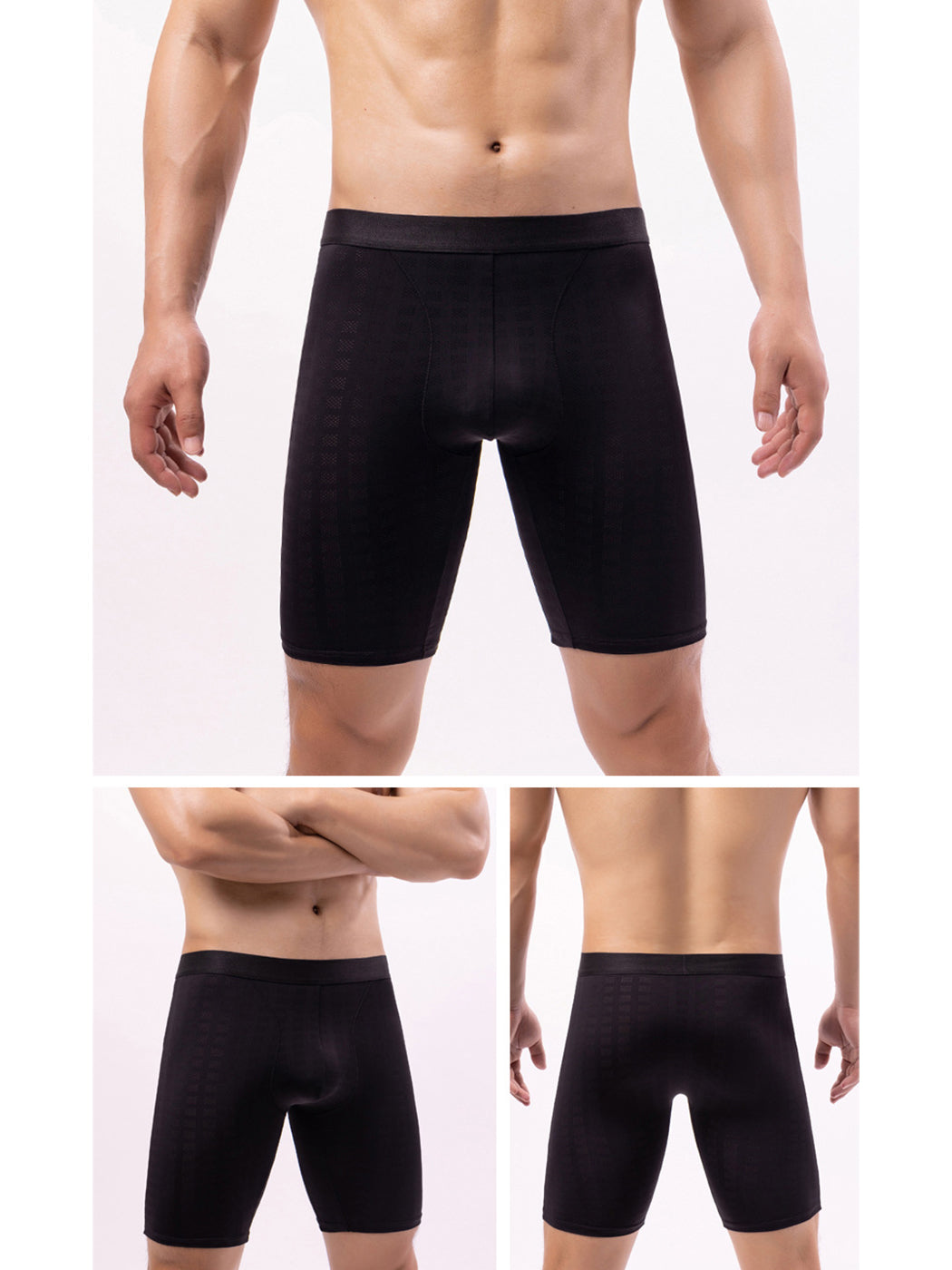 2 Pack Men’s Front Pouch Mesh Boxer Briefs