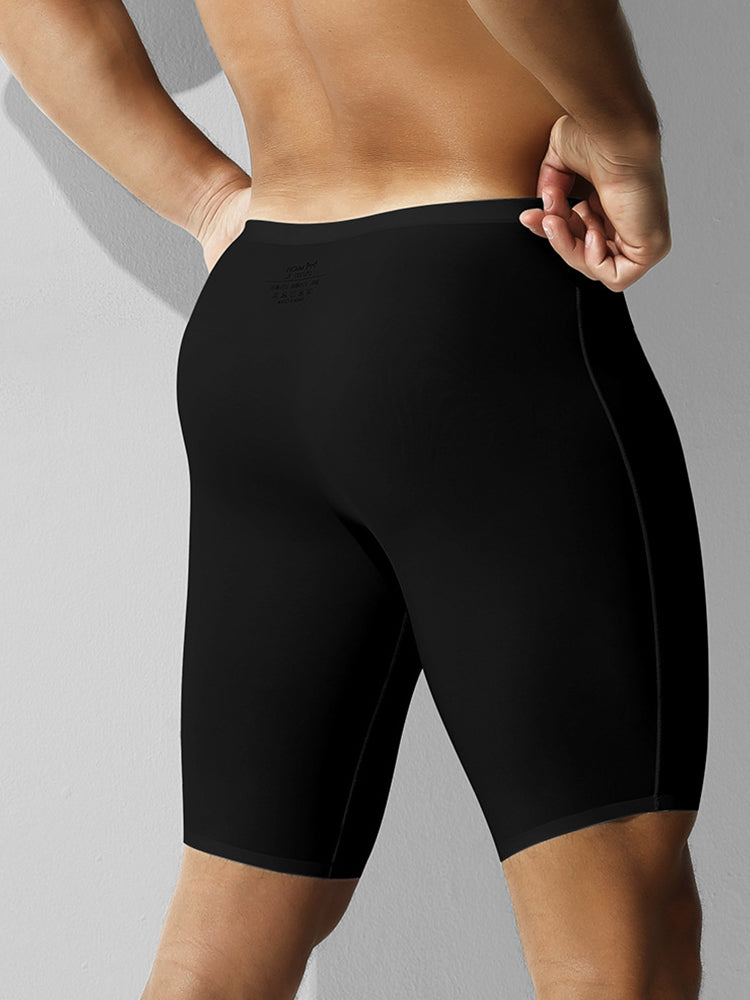 3 Pack Men's Breathable Seamless Mid-Length Boxer Briefs