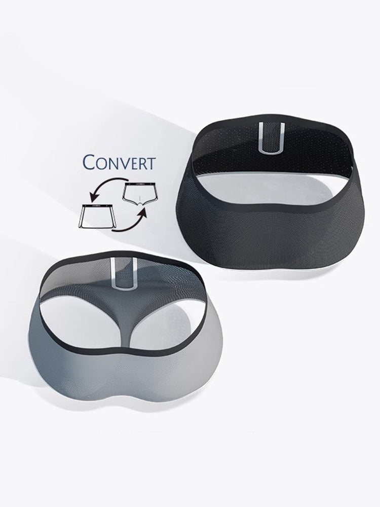 Men's  Button Casual U-Shaped Roman Skirt Dual-Purpose Arrow Pants Underwear